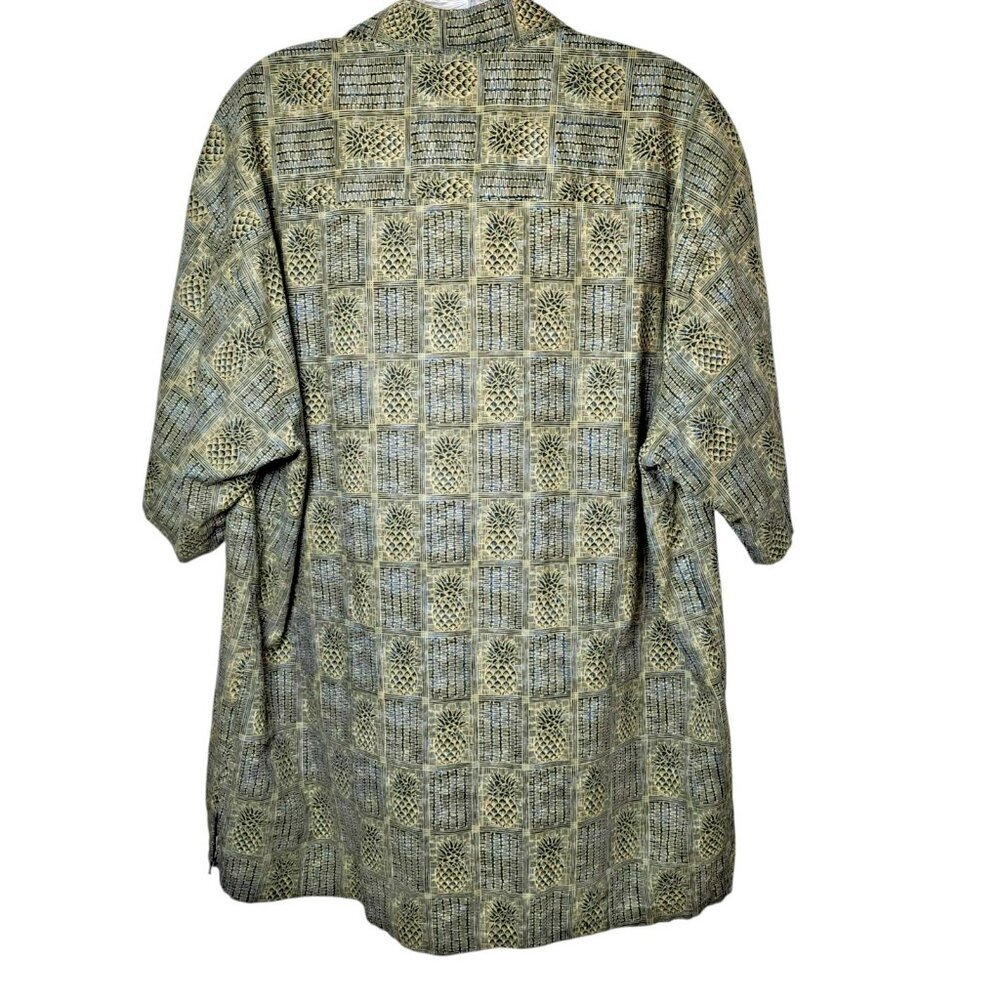 Tori Richard Hawaiian Shirt Mens L Pineapple Cotton Coastal Resortwear Vacation - Picture 4 of 9